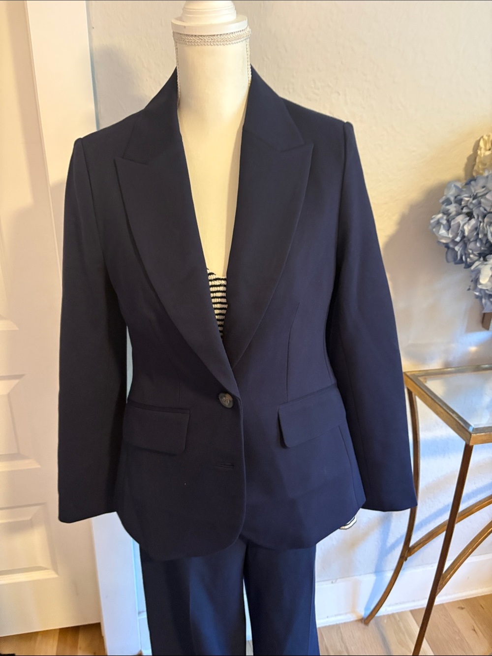 Boden Navy Single-Button Tailored Blazer